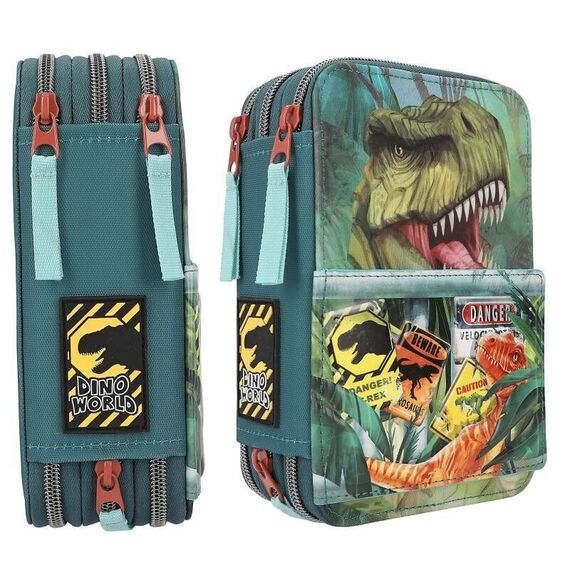 Dino World - Triple Pencil Case danger ( 0411757 ) / Toys - Merchandise Office Supplies - Various - Techbox