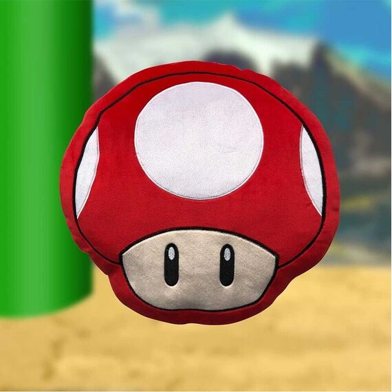 Super Mario Mushroom Cushion 40cm / Fan Shop and Merchandise - Merchandise Linens - Various - Techbox