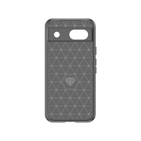 Carbon Case for Google Pixel 8A Flexible Silicone Carbon Cover - Black - Rest Brands Cases - Cases - Techbox
