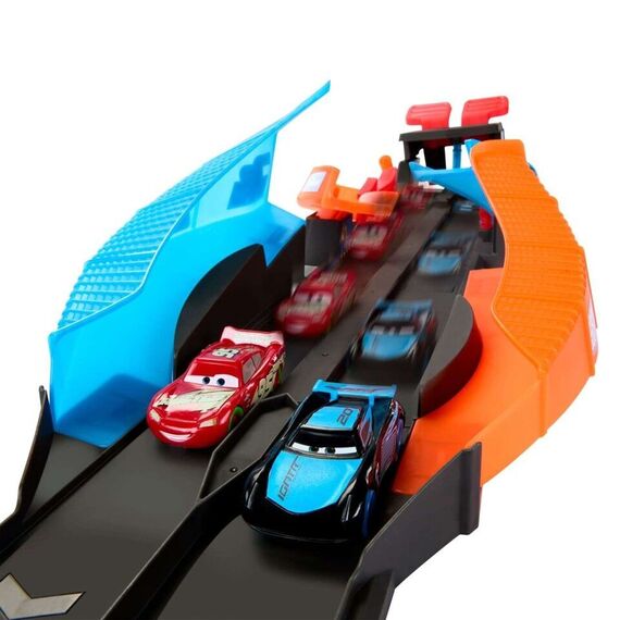 Disney Pixar - Cars Glow Racers Launch & Criss-Cross Glow Race Playset (HPD80) / Toys