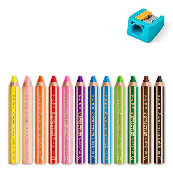 Staedtler - Noris Junior Chunky 3in1 coloured pencils, 12 pcs. (+2 years) (140 C12) / Toys |  Techbox