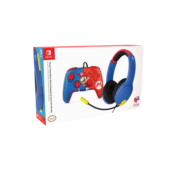 Mario bundle - Airlite Headset & Mario Power Pose Controller / Nintendo Switch | Techbox
