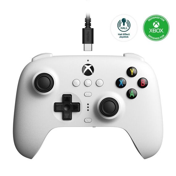 8BitDo Ultimate Wired Controller for Xbox Hall Ed/ White / Xbox Series X - S Accessories - Series X - Techbox