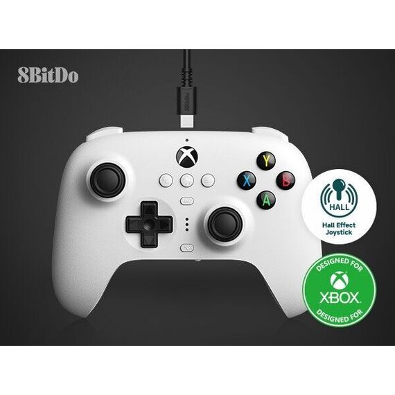 8BitDo Ultimate Wired Controller for Xbox Hall Ed/ White / Xbox Series X - S Accessories - Series X - Techbox