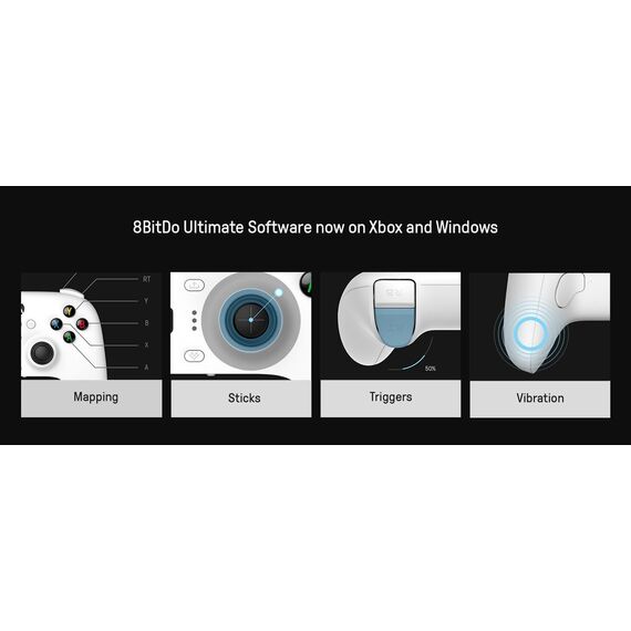 8BitDo Ultimate Wired Controller for Xbox Hall Ed/ White / Xbox Series X - S Accessories - Series X - Techbox
