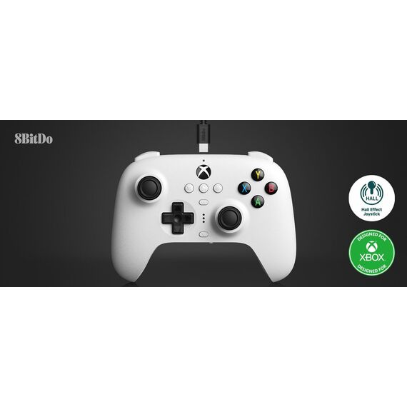 8BitDo Ultimate Wired Controller for Xbox Hall Ed/ White / Xbox Series X - S Accessories - Series X - Techbox