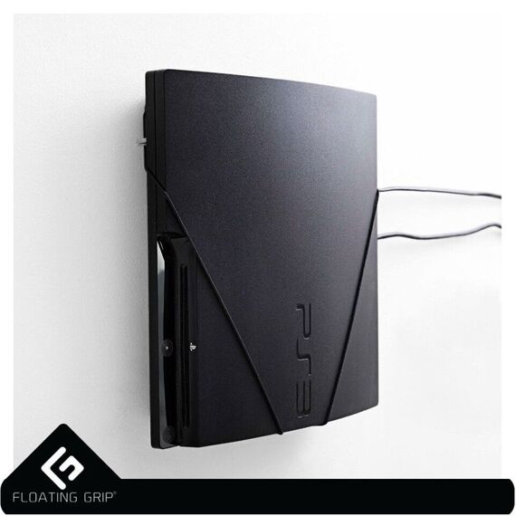 PS3 Slim wall mount by FLOATING GRIP®, Black / PlayStation 3 | Techbox
