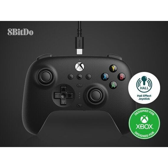8BitDo Ultimate Wired Controller for Xbox Hall Ed/Black / Xbox Series X - S Accessories - Series X - Techbox