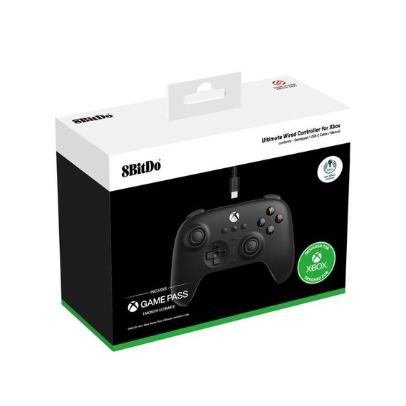 8BitDo Ultimate Wired Controller for Xbox Hall Ed/Black / Xbox Series X - S Accessories - Series X - Techbox