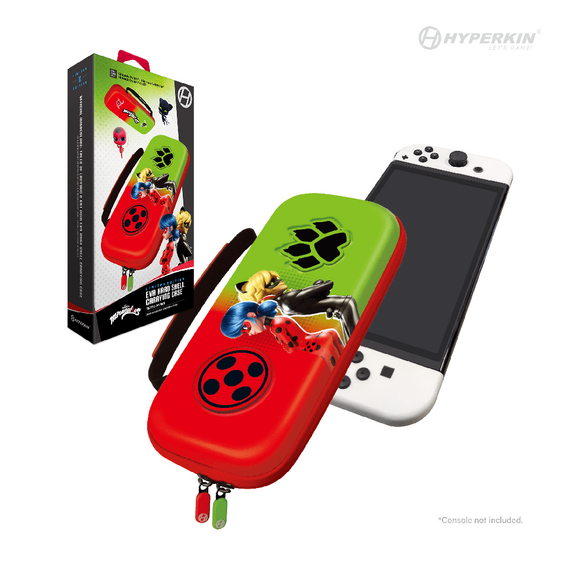 Hyperkin Official Miraculous Hard Carrying Case - Switch/Lite/Oled (Bug & Cat) / Nintendo Switch - Nintendo Switch Accessories - Accessories for Consoles - Techbox