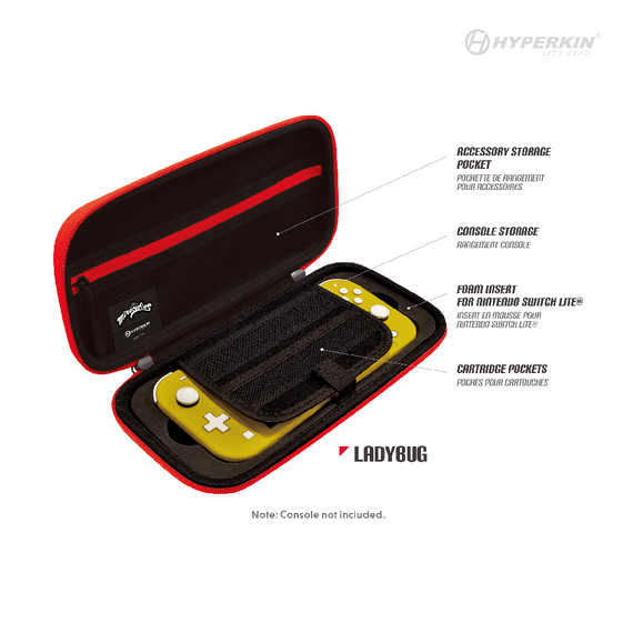 Hyperkin Official Miraculous Hard Case - Switch/Oled/Lite (Ladybug) / Nintendo Switch - Nintendo Switch Accessories - Accessories for Consoles - Techbox