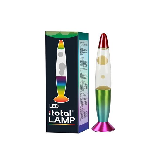 iTotal - Color-changing LED Lava Lamp - Rainbow Base and White Wax (XL2683) / Toys