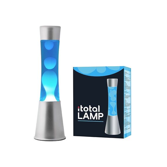 iTotal - Lava Lamp 40 cm - Silver Base, Blue Liquid and White Wax (XL1791) / Toys
