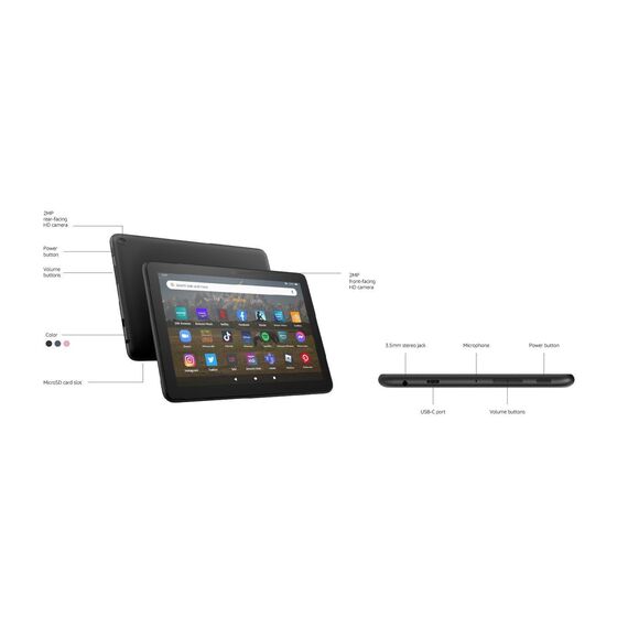 Amazon - Fire HD 8 Tablet 2022 8 HD display 64 GB - Black / Electronics | Techbox