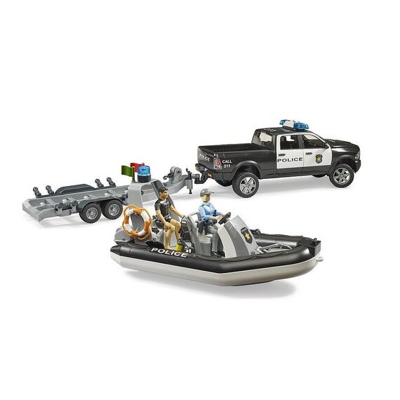Bruder - RAM 2500 Police Pickup with L+S Module, trailer and boat (02507) / Toys - Αταξινόμητα -  - Techbox