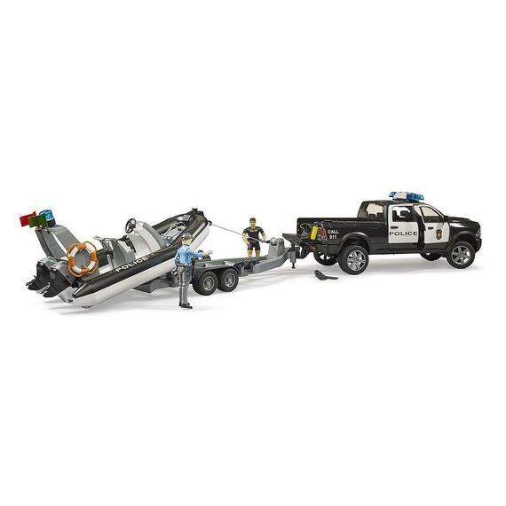 Bruder - RAM 2500 Police Pickup with L+S Module, trailer and boat (02507) / Toys - Αταξινόμητα -  - Techbox
