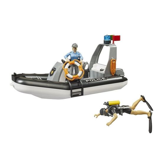 Bruder - RAM 2500 Police Pickup with L+S Module, trailer and boat (02507) / Toys - Αταξινόμητα -  - Techbox