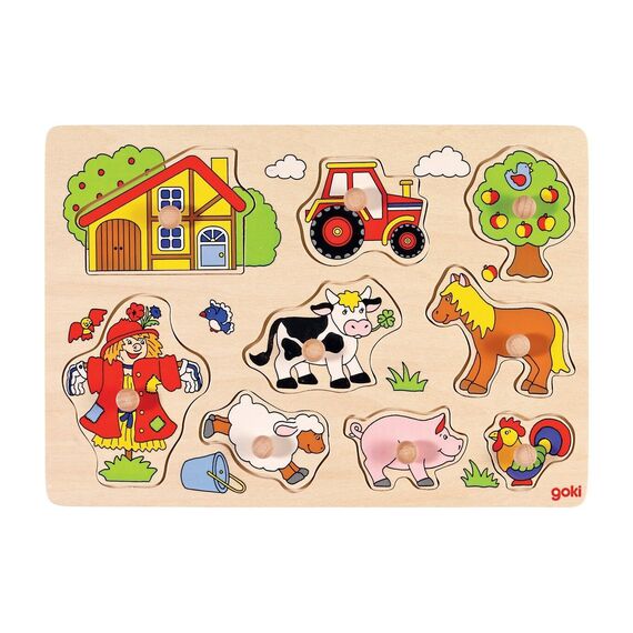 GOKI - Farm VI & African baby animals, Lift-out puzzle (1240248/1240242) / Toys |  Techbox