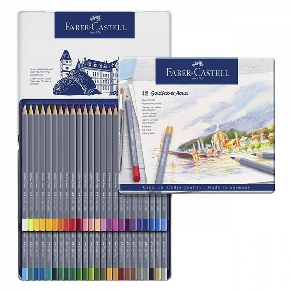 Faber-Castell - Goldfaber akvarel tin, 48 pc (114648) / Toys