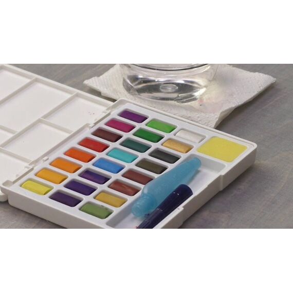 Faber-Castell - Watercolours in pans 24ct set (169724) / Toys