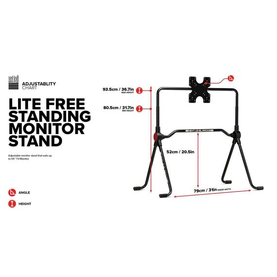 Next Level Racing - Lite Free Standing Monitor Stand / PC - PC Accessories - Accessories for Consoles - Techbox