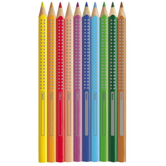Faber-Castell - Coloured Pencil Jumbo Grip 12 pcs  (110912) / Toys |  Techbox