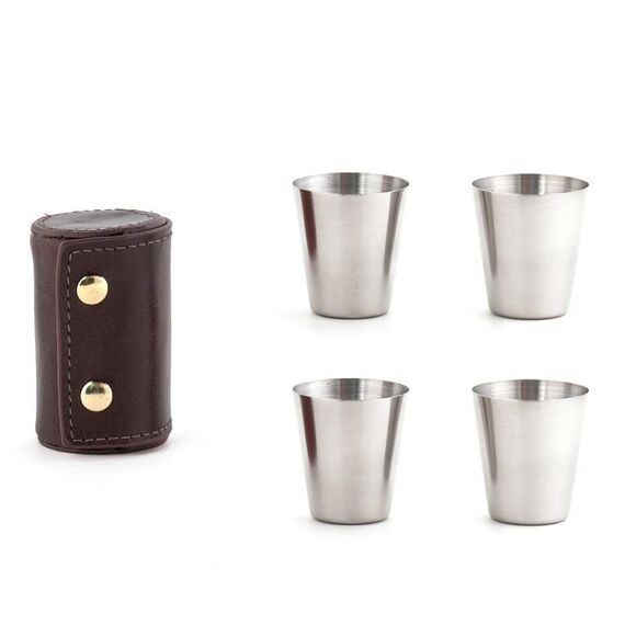 Shot Glasses With Leather Case / Gadgets - Αταξινόμητα -  - Techbox