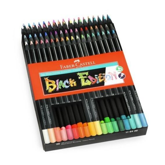 Faber-Castell - Black Edition Colour Pencils 36x / Toys - Merchandise Office Supplies - Various - Techbox