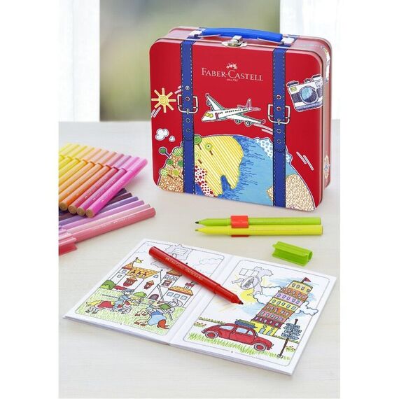 Faber-Castell -  Connector Fibre-tip pen in suitcase, 40 pc (155535) / Toys