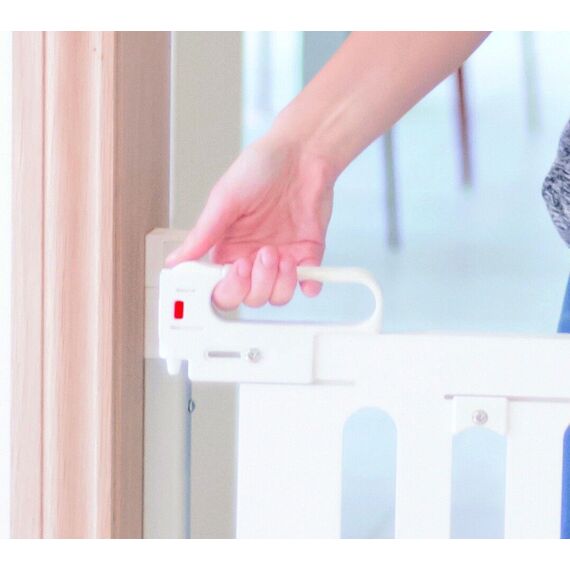 SAFE - SafeGate Wood Hardware Mounted - White - 76 -105 cm / Baby and Children