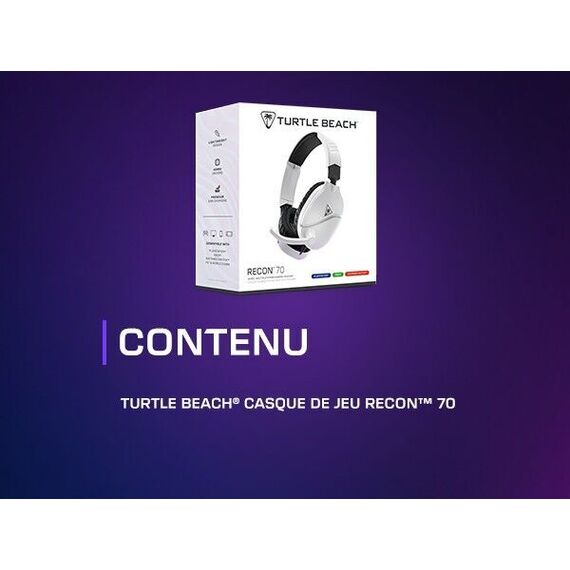 Turtle Beach Recon 70 Wired Headset - 2024 Multi platform - White / PlayStation 5 | Techbox