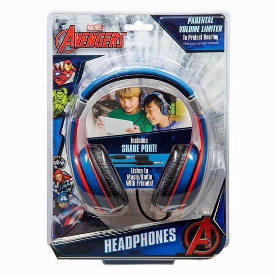 eKids - Avengers Headphones for kids with Volume Control to protect hearing / Toys