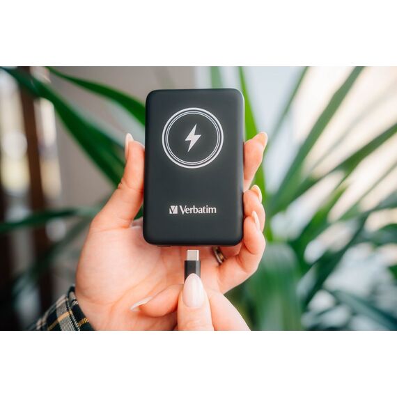 Verbatim - Charge ´n´ Go Magnetic Wireless Power Bank 5000 / Electronics | Techbox