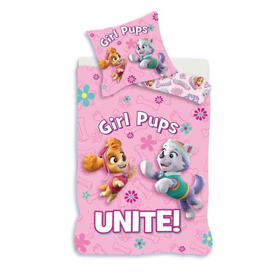 Bed Linen - Junior Size 100x140 cm - Girl Pups / Baby and Children |  Techbox