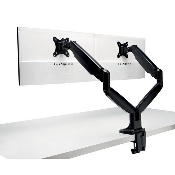 Kensington - OneTouch SmartFit Monitor arm dual - Black / Computers