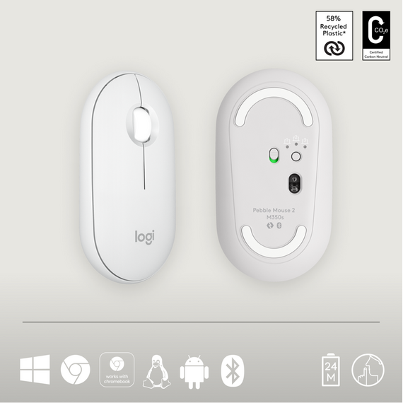 Logitech - Pebble Mouse 2 - M350s / Computers - Mice - Keyboards & Mice - Techbox