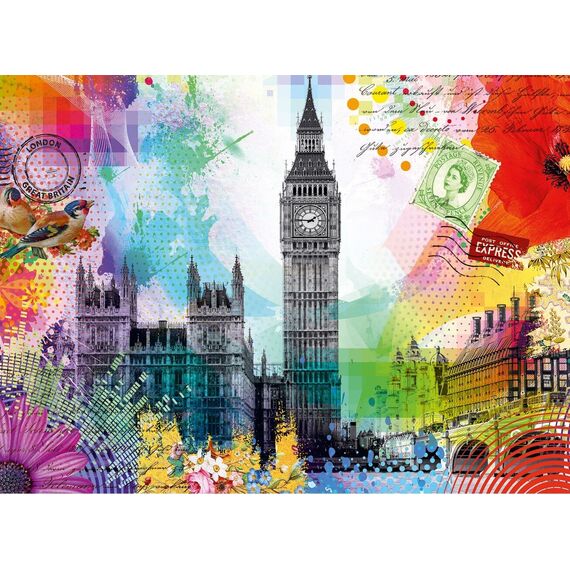 Ravensburger - Puzzle London Postcard 500p (12000309) / Toys - Puzzles - Gifts - Techbox