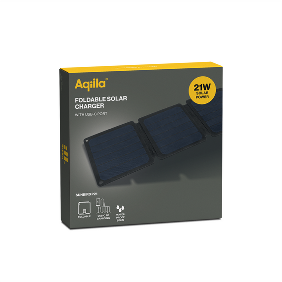 Aqiila - Sunbird P21 - Foldable solar charger with USB-C port / Electronics - Αταξινόμητα -  - Techbox