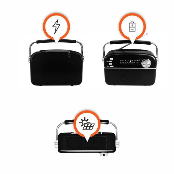 Manta - FM/AW/SW portable radio with solar panel / Electronics