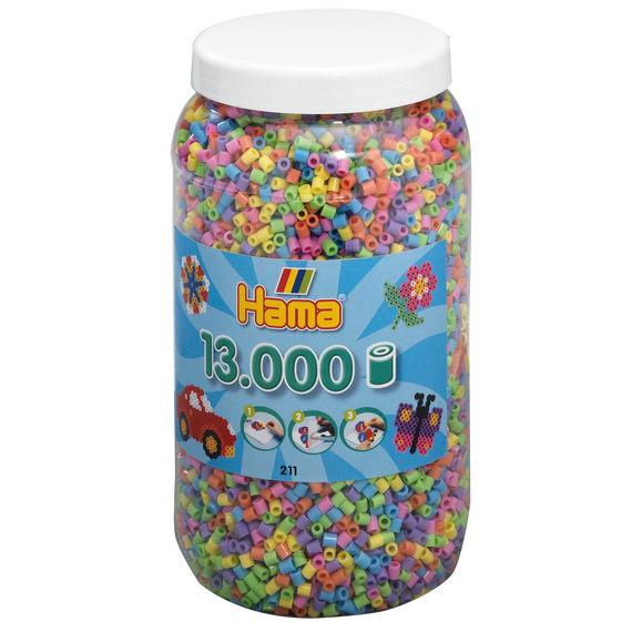 HAMA Beads - Midi - Pastel Mix, 13.000 pcs (211-50) / Toys - Αταξινόμητα -  - Techbox