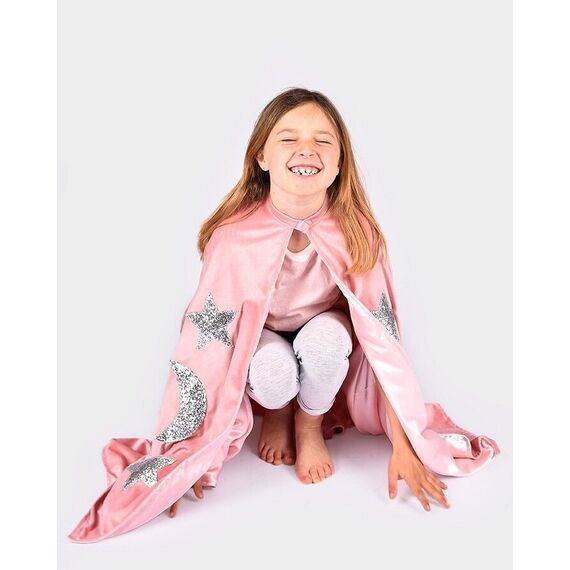 Den Goda Fen - Velvet Cape w. Hat - Dusty Pink (3-8 years) (F77602) / Toys - Merchandise Seasonals - Various - Techbox