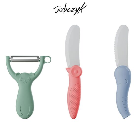 Sobczyk junior - Children's knife and peeler set - 3 pcs / Toys