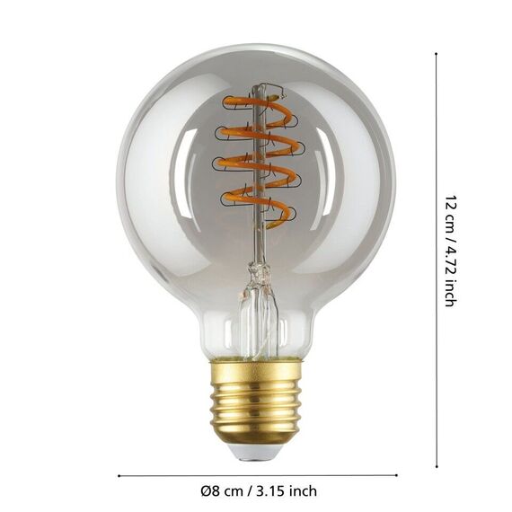 EGLO - E27 G80 spiral, smoke - Warm white - Zigbee, Bluetooth / Electronics | Techbox
