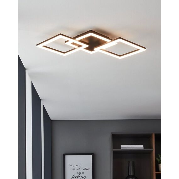 EGLO - Paranday-Z ceiling lamp w/squares black 65x31 - TW - Zigbee, Bluetooth / Electronics | Techbox