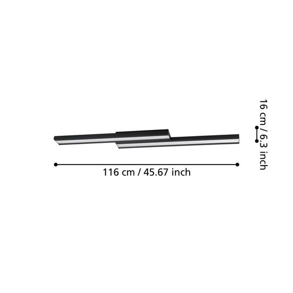 EGLO - Saliteras-Z ceiling lamp black - RGB + TW - Zigbee, Bluetooth / Electronics | Techbox