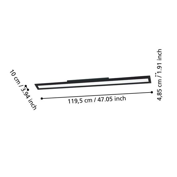 EGLO - Salobrena-Z black panel 120x10 - TW - Zigbee, Bluetooth / Electronics - Αταξινόμητα -  - Techbox