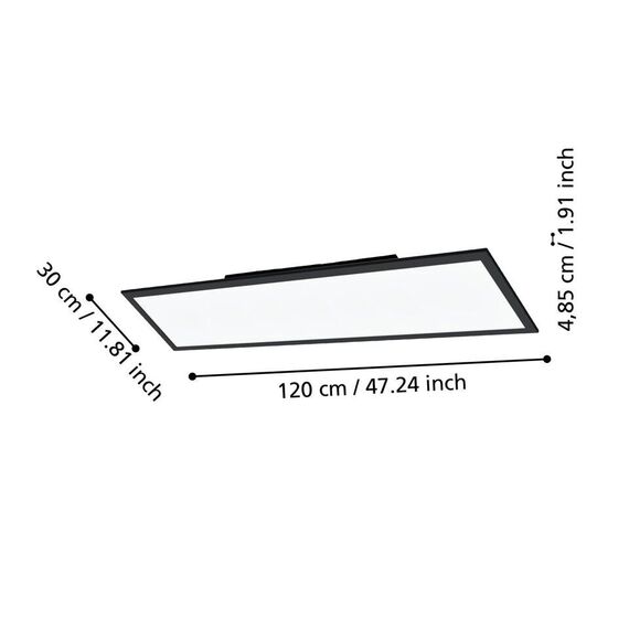 EGLO - Salobrena-Z panel black 120x30 - TW - Zigbee, Bluetooth / Electronics | Techbox