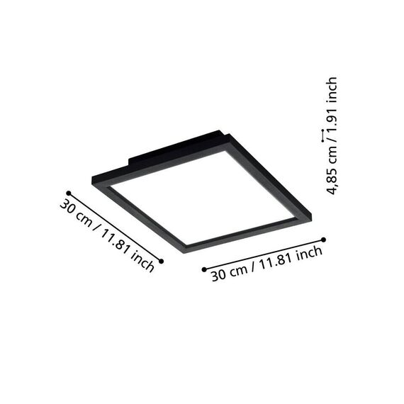 EGLO - Salobrena-Z panel black 30x30 - TW - Zigbee, Bluetooth / Electronics | Techbox