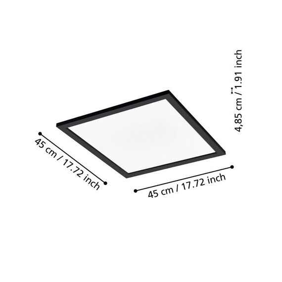 EGLO - Salobrena-Z panel black 45x45 - TW - Zigbee, Bluetooth / Electronics | Techbox