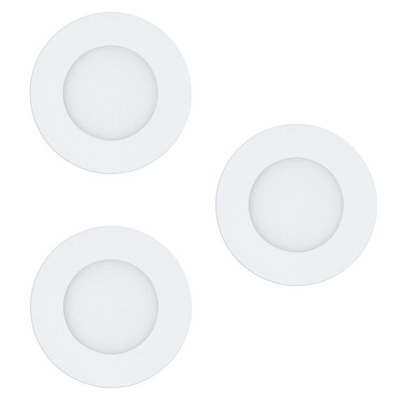 EGLO - Set of 3x Fueva-Z Recessed Lights, White Ø8.5 - TW - Zigbee, Bluetooth / Electronics - Αταξινόμητα -  - Techbox